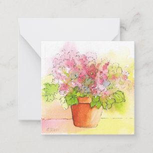 Tarjeta Pequeña Flores Potadas