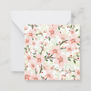 Tarjeta Pequeña Flores rosadas