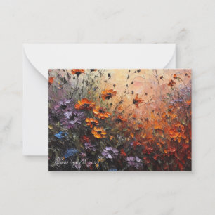 Tarjeta Pequeña Flores salvajes de otoño