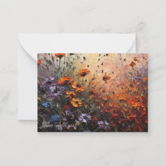 Tarjeta Pequeña Flores salvajes de otoño