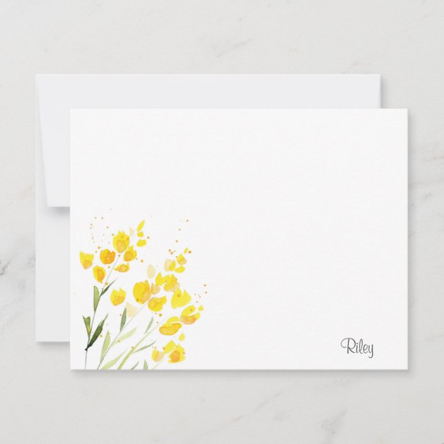 Tarjeta Pequeña Flores silvestres amarillas (Anverso)