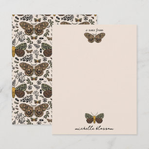 Tarjeta Pequeña Flores silvestres bohemias modernas patrón abstrac