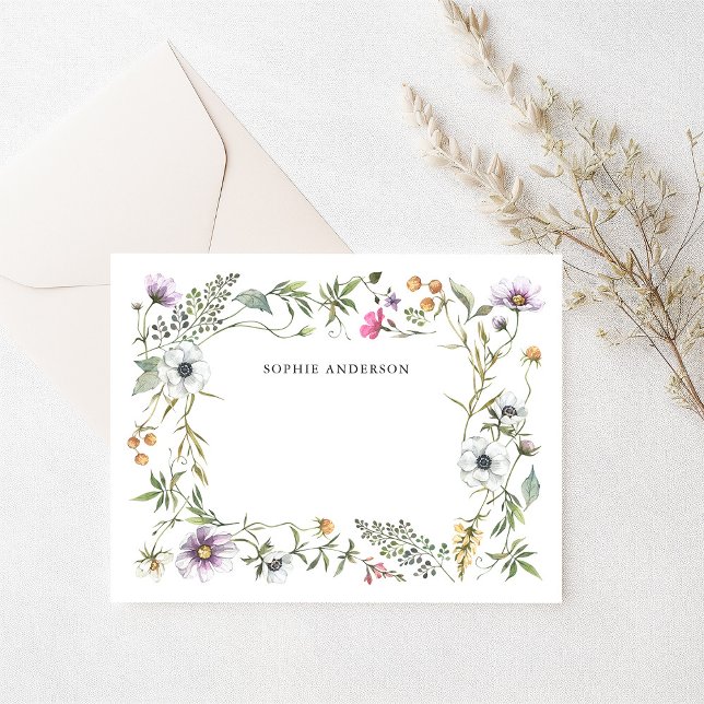 Tarjeta Pequeña Flores silvestres botánicas | Elegante (Subido por el creador)