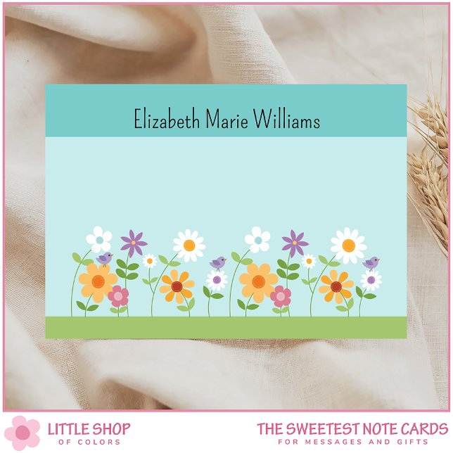 Tarjeta Pequeña Flores silvestres coloridas personalizadas (Subido por el creador)