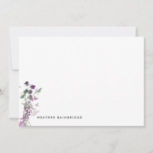 Tarjeta Pequeña Flores silvestres de Lilac personalizadas