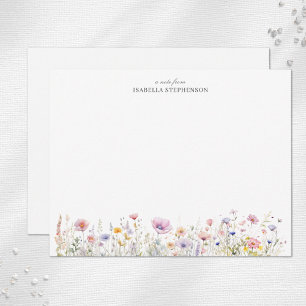 Tarjeta Pequeña Flores silvestres florales elegantes acuarela
