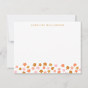 Tarjeta Pequeña Flores simples y pequeñas en rosa personalizado