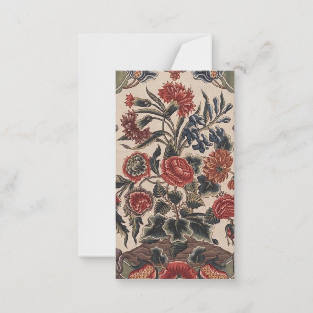 Tarjeta Pequeña Flores Victorianas  (Anverso)