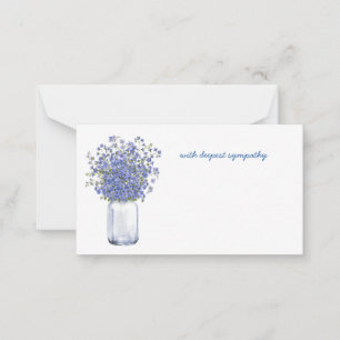 Tarjeta Pequeña Florista conmemorativo de simpatía No me olvides