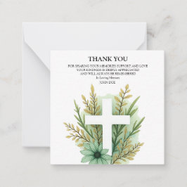 Tarjeta Pequeña Flower Cross Gracias