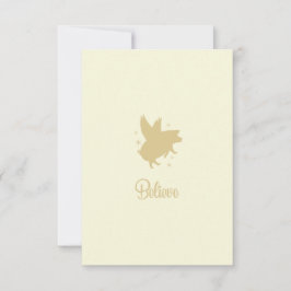 Tarjeta Pequeña Flying Pig Believe Flat Note Card