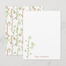 Tarjeta Pequeña Foliage de Bambú, hojas de vegetación oriental