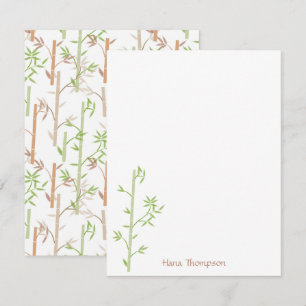 Tarjeta Pequeña Foliage de Bambú, hojas de vegetación oriental