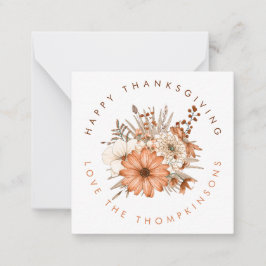 Tarjeta Pequeña Foliage de Florals del otoño de MINI Feliz Día de