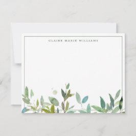 Tarjeta Pequeña Foliage rústico botánico de vegetación delgado bor