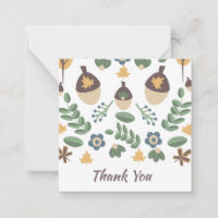 Follaje floral de otoño hojas bellotas Gracias 