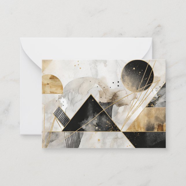 Tarjeta Pequeña Fondo abstracto moderno pintado (Anverso)