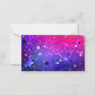 Tarjeta Pequeña Fondo azul rosa brillante