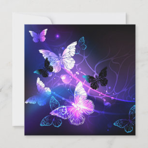 Tarjeta Pequeña Fondo con mariposas nocturnas