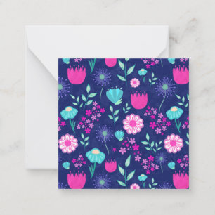 Tarjeta Pequeña Fondo con patrón floral lindo