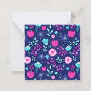 Tarjeta Pequeña Fondo con patrón floral lindo
