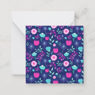 Tarjeta Pequeña Fondo con patrón floral lindo