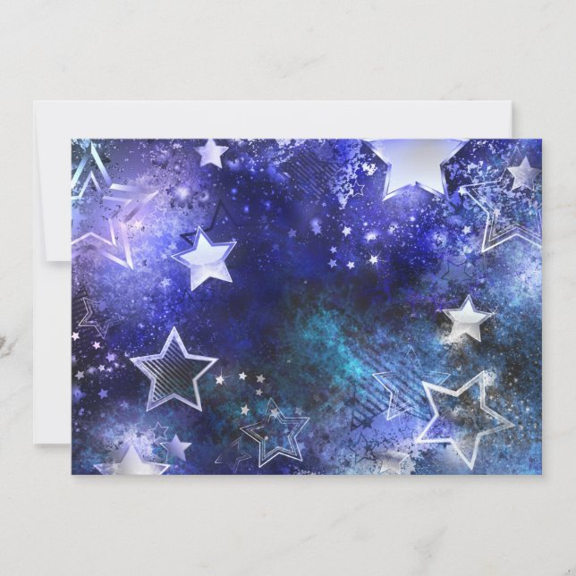 Tarjeta Pequeña Fondo espacial con estrellas (Anverso)