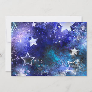 Tarjeta Pequeña Fondo espacial con estrellas