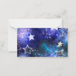 Tarjeta Pequeña Fondo espacial con estrellas