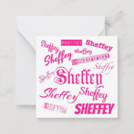 Tarjeta Pequeña Fonts Sheffey rosa - 9572