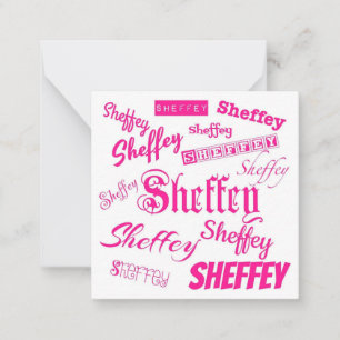 Tarjeta Pequeña Fonts Sheffey rosa - 9572