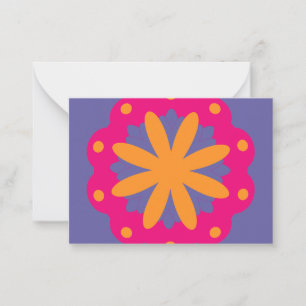 Tarjeta Pequeña formas coloridas de círculo floral
