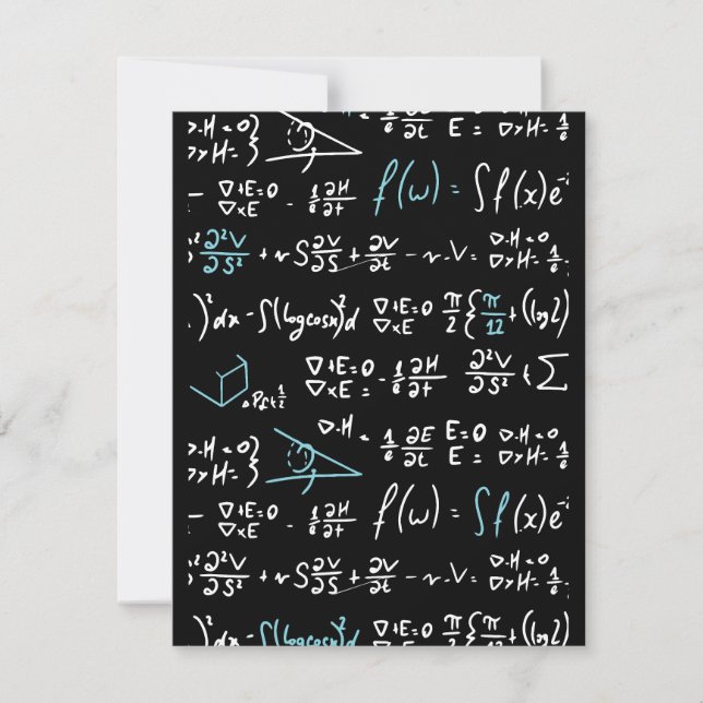 Tarjeta Pequeña Fórmulas matemáticas profesor de física de matemát (Anverso)