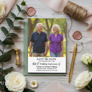Tarjeta Pequeña Foto de Aniversario de Bodas número 65 para Save t