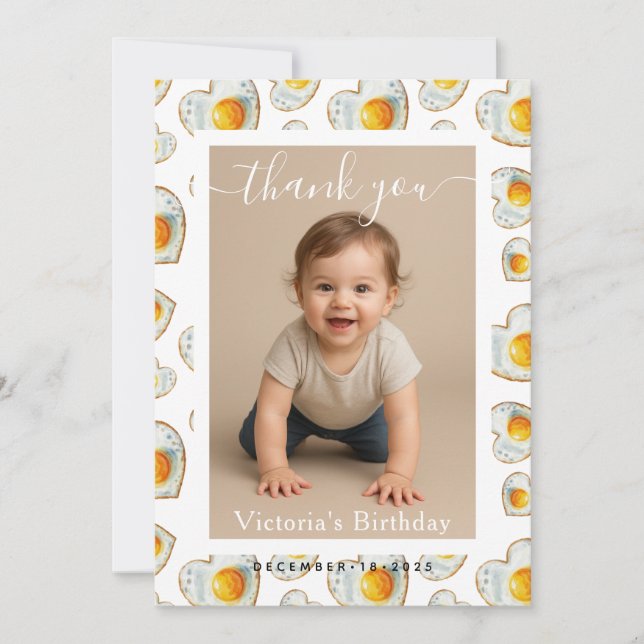 Tarjeta Pequeña Foto de fiesta de cumpleaños con borde blanco mini (Anverso)