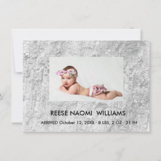 Tarjeta Pequeña Foto de niña bebé simplemente elegante