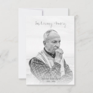 Tarjeta Pequeña Foto de Personalizado blanco y negro para servicio