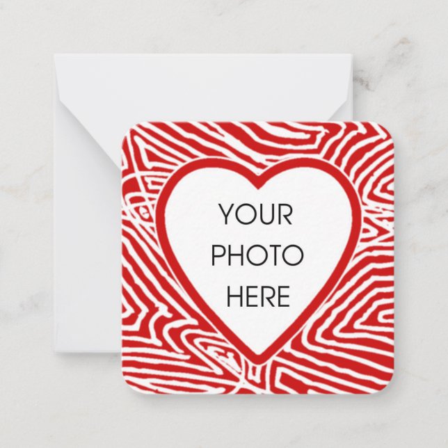 Tarjeta Pequeña Foto de San Valentín (Anverso)