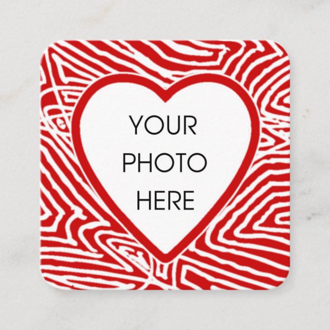 Tarjeta Pequeña Foto de San Valentín (Anverso)