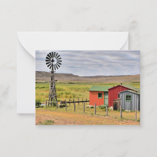 Tarjeta Pequeña Foto del paisaje de Nebraska (Anverso)