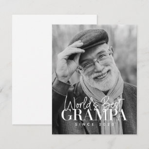Tarjeta Pequeña Foto moderna y chic de 'El mejor abuelo del mundo 