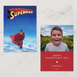 Tarjeta Pequeña Foto personalizada de San Valentín de Superman