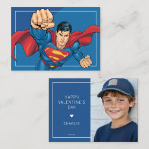 Tarjeta Pequeña Foto personalizada de San Valentín de Superman al