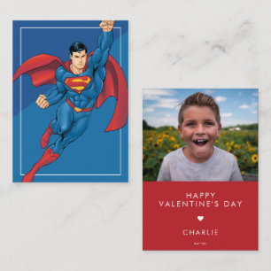 Tarjeta Pequeña Foto personalizada de San Valentín de Superman al