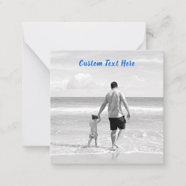 Tarjeta Pequeña Foto personalizada y texto con tu propio diseño pa (Anverso)