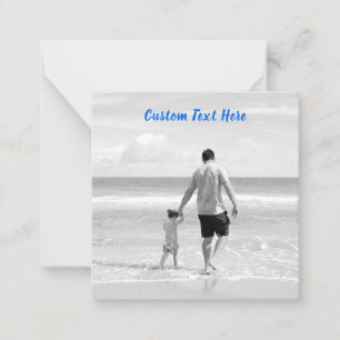 Tarjeta Pequeña Foto personalizado y texto de tu propio diseño pap
