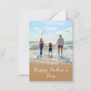 Tarjeta Pequeña Foto y texto personalizado - Feliz día del padre