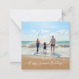 Tarjeta Pequeña Foto y texto personalizados - Felices fiestas de v