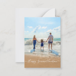 Tarjeta Pequeña Foto y texto personalizados - Felices vacaciones d