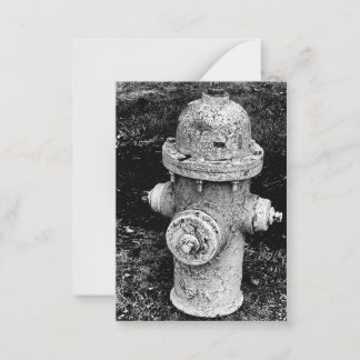 Tarjeta Pequeña Fotografía de Hidrante de Incendios Viejo Oxidado